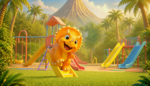 Scene 4 - Five Little Dinos at the Playground