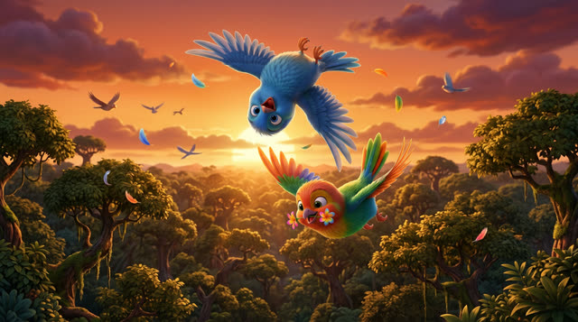 Scene 15 - Pajaritos a Volar