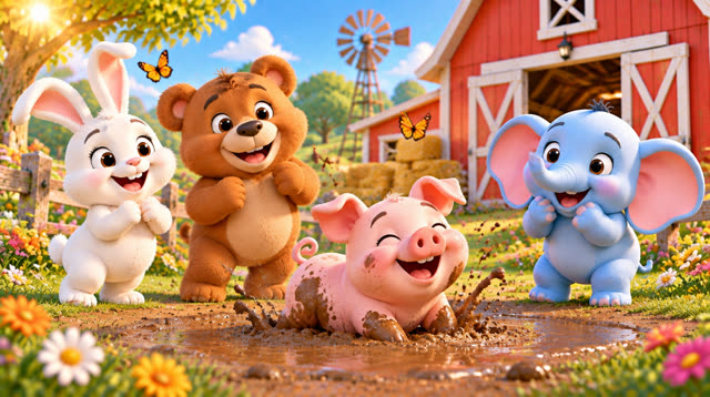 Scene 4 - ¡Los Animalitos de la Granja! 🐮🐷🐥 | Aventuras de Colores