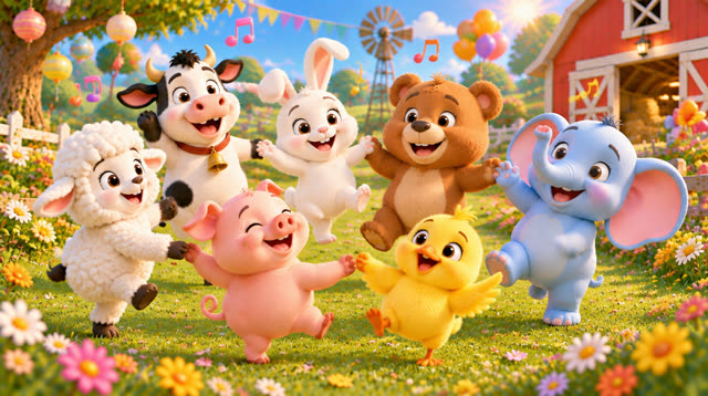 Scene 10 - ¡Los Animalitos de la Granja! 🐮🐷🐥 | Aventuras de Colores
