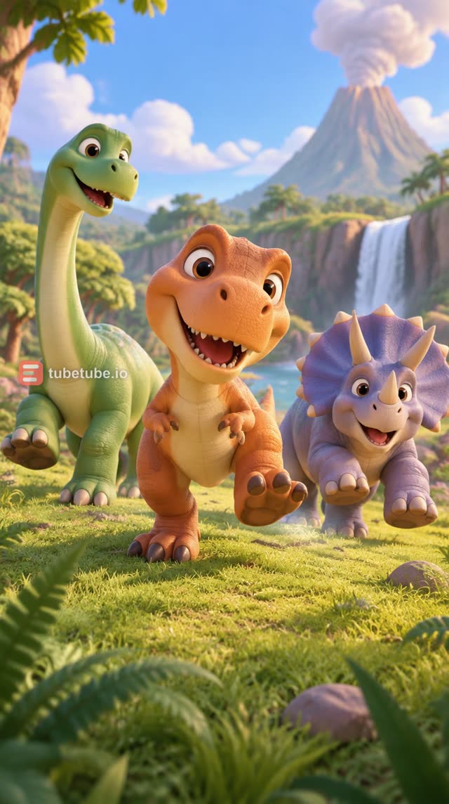 Scene 1 - The Dino Stomp! 🦕 | Fun Dinosaur Dance Song for Kids | Giggle Pals