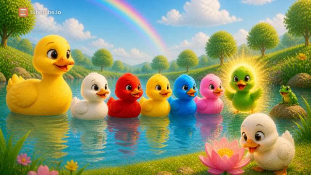 Scene 10 - Five Little Rainbow Ducks