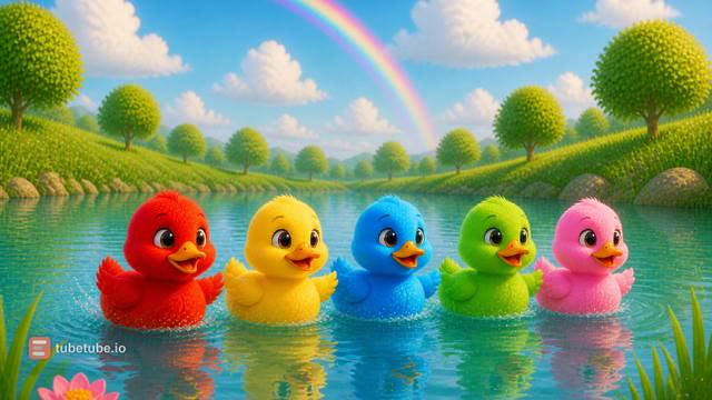Scene 12 - Five Little Rainbow Ducks