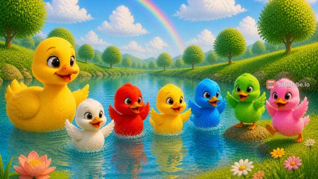 Scene 14 - Five Little Rainbow Ducks