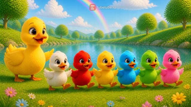 Scene 15 - Five Little Rainbow Ducks