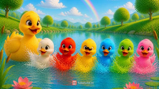 Scene 20 - Five Little Rainbow Ducks