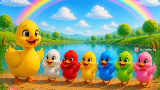 Scene 22 - Five Little Rainbow Ducks