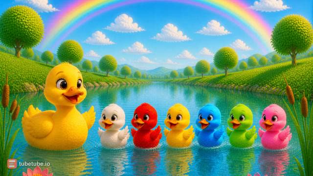 Scene 24 - Five Little Rainbow Ducks