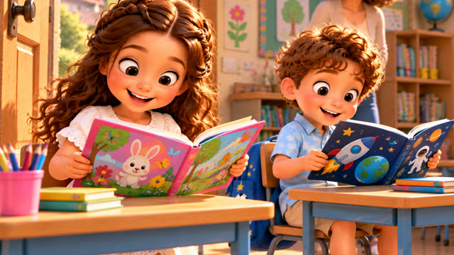 Scene 4 - La rentrée à l'école avec Sia et  Santi