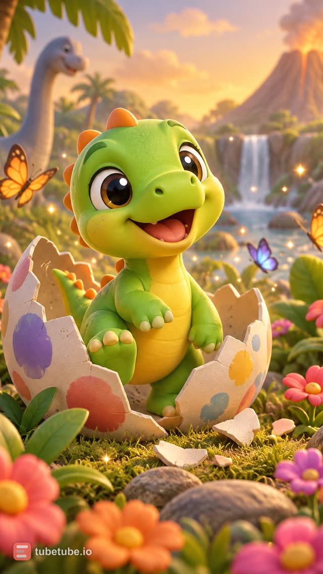 Scene 1 - WIGGLE, WIGGLE, LITTLE DINO! 🦕