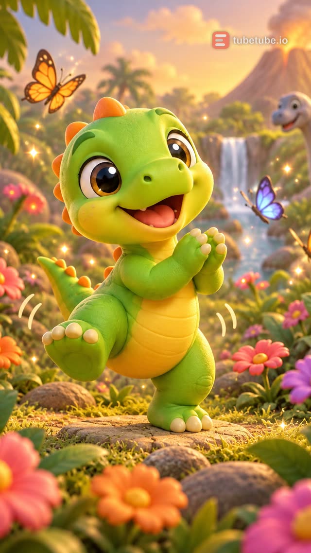 Scene 2 - WIGGLE, WIGGLE, LITTLE DINO! 🦕