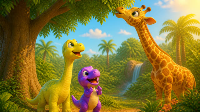 Scene 19 - Five Little Dinos at the Zoo