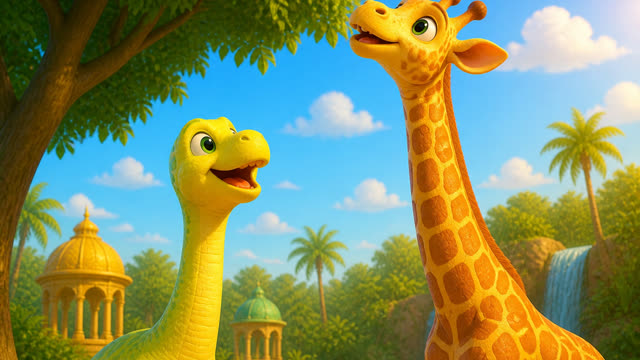 Scene 21 - Five Little Dinos at the Zoo