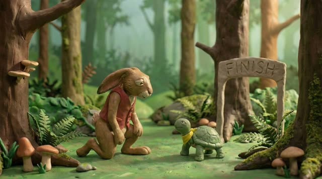 Scene 23 - Le Lièvre et la Tortue