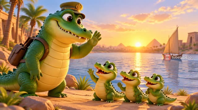 Scene 1 - Ah les crocodiles sur le Nil