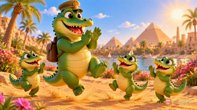 Scene 5 - Ah les crocodiles sur le Nil
