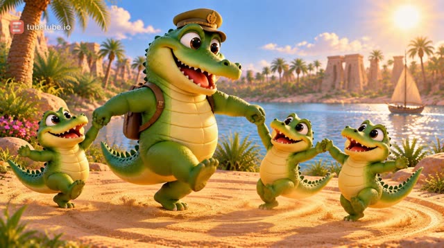Scene 6 - Ah les crocodiles sur le Nil