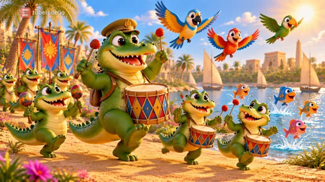 Scene 9 - Ah les crocodiles sur le Nil