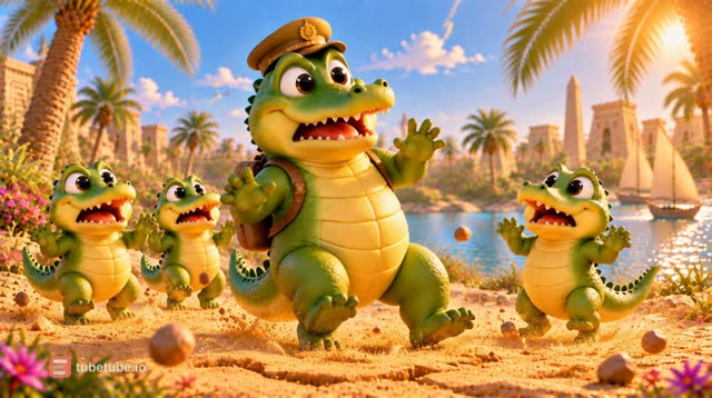 Scene 13 - Ah les crocodiles sur le Nil