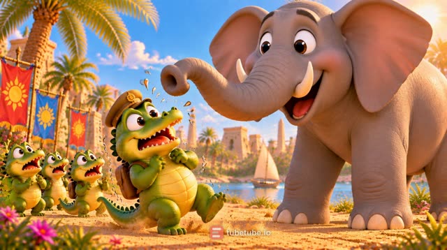 Scene 14 - Ah les crocodiles sur le Nil