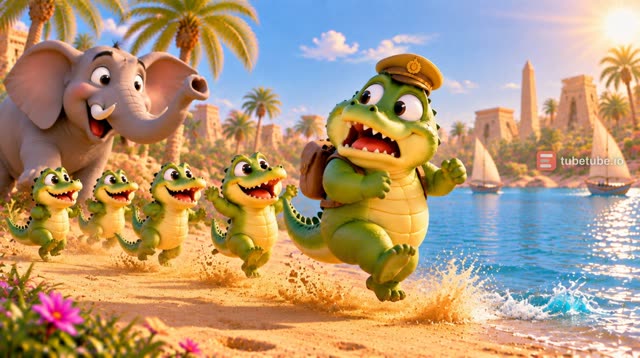 Scene 15 - Ah les crocodiles sur le Nil
