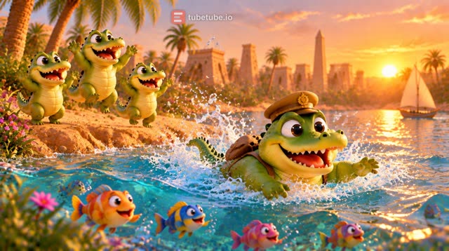 Scene 16 - Ah les crocodiles sur le Nil