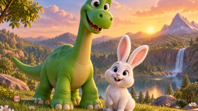 Scene 1 - Dino and Bunny's Color Garden