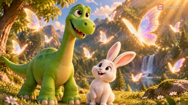 Scene 2 - Dino and Bunny's Color Garden