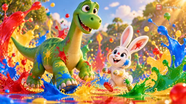 Scene 4 - Dino and Bunny's Color Garden