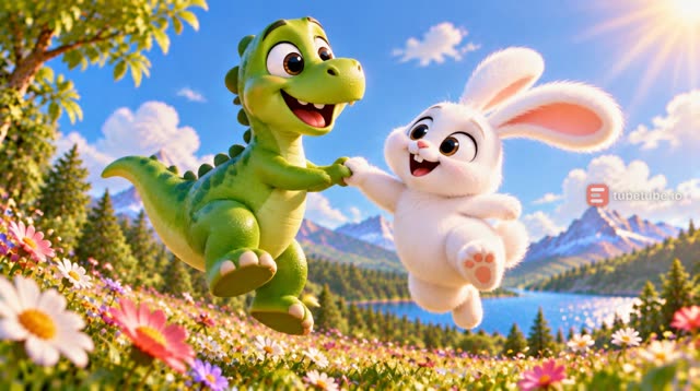 Scene 12 - Dino and Bunny's Color Garden