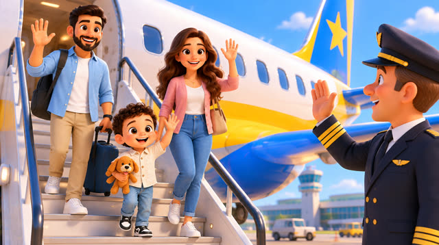 Scene 22 - The Wheels on the Plane