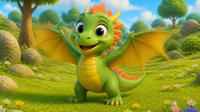 Scene 4 - Draco, Draco, Fly Up High! 🐉 | Fun Nursery Rhyme for Kids | WonderPals Adventures