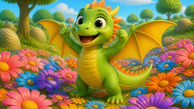 Scene 8 - Draco, Draco, Fly Up High! 🐉 | Fun Nursery Rhyme for Kids | WonderPals Adventures