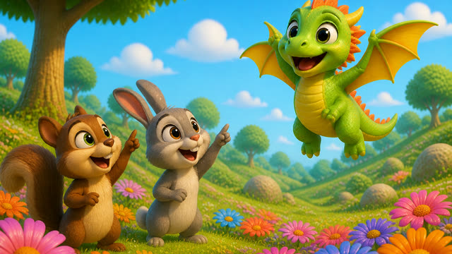 Scene 10 - Draco, Draco, Fly Up High! 🐉 | Fun Nursery Rhyme for Kids | WonderPals Adventures
