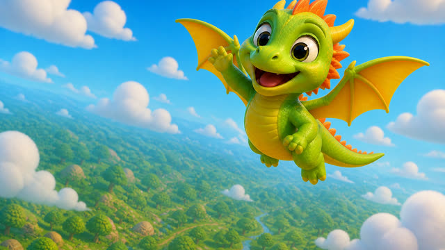 Scene 12 - Draco, Draco, Fly Up High! 🐉 | Fun Nursery Rhyme for Kids | WonderPals Adventures