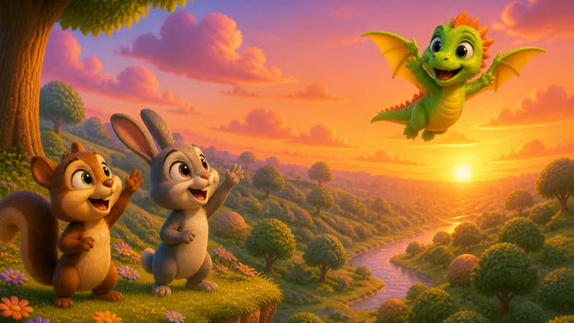 Scene 15 - Draco, Draco, Fly Up High! 🐉 | Fun Nursery Rhyme for Kids | WonderPals Adventures