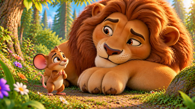 Scene 11 - The lion and the mouse