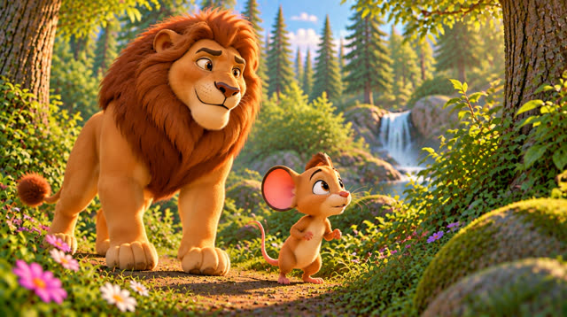 Scene 21 - The lion and the mouse