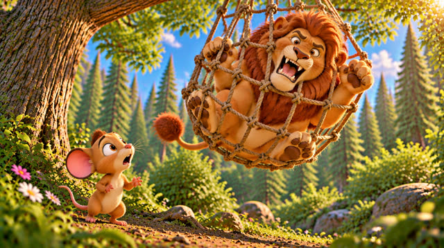Scene 23 - The lion and the mouse