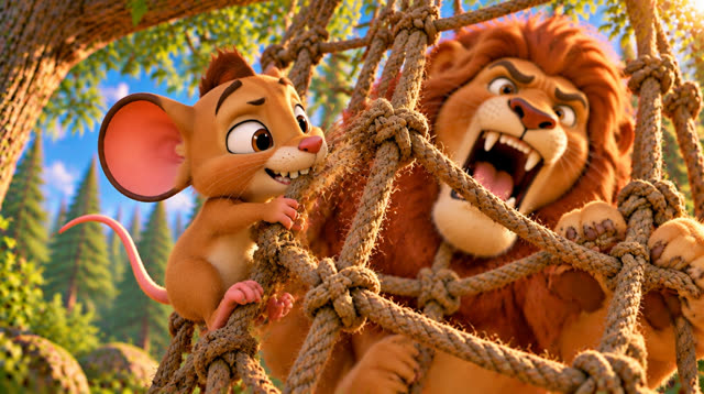 Scene 25 - The lion and the mouse