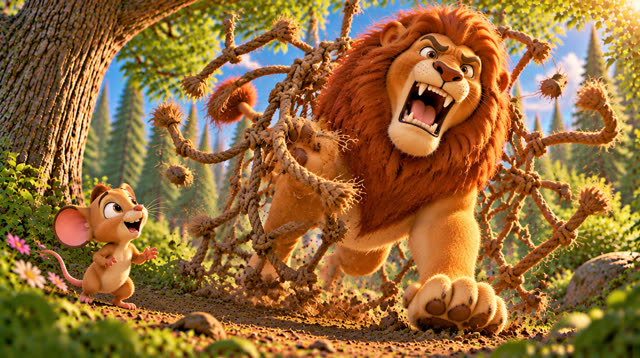 Scene 27 - The lion and the mouse