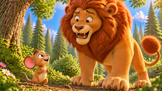Scene 28 - The lion and the mouse