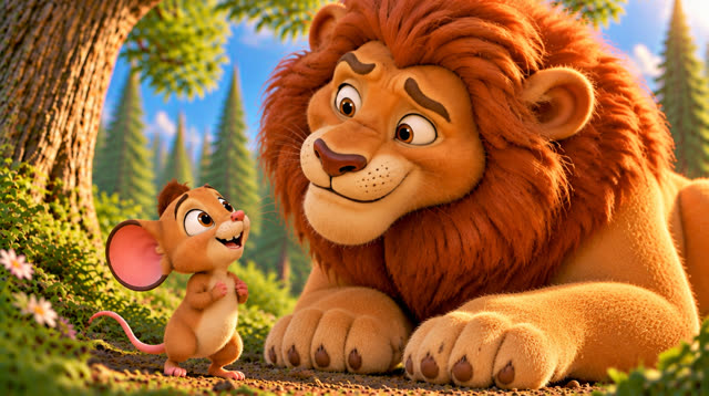 Scene 29 - The lion and the mouse