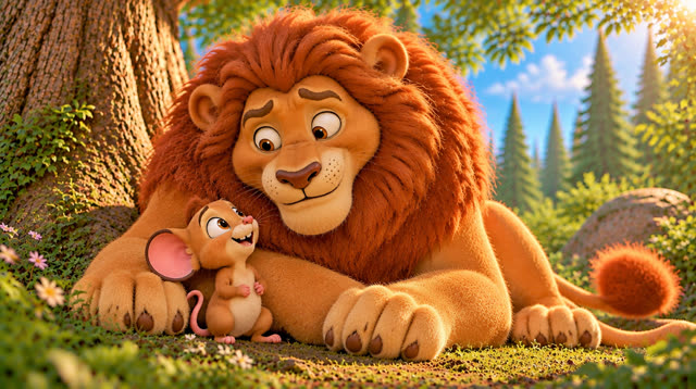 Scene 31 - The lion and the mouse