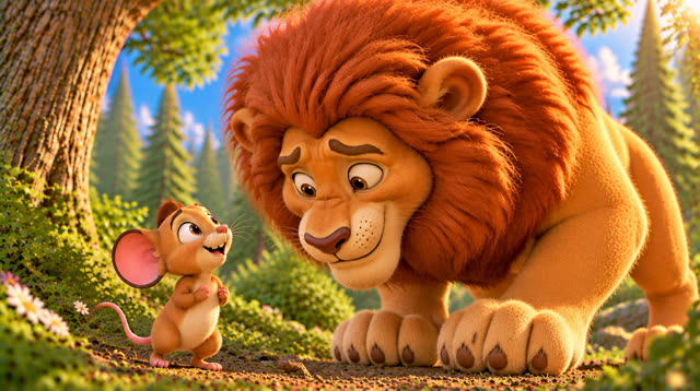 Scene 33 - The lion and the mouse