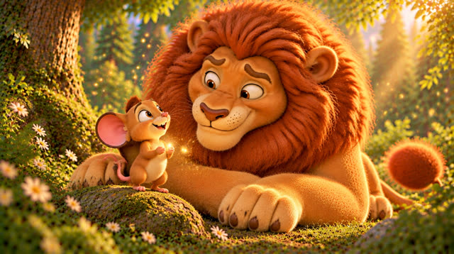 Scene 35 - The lion and the mouse