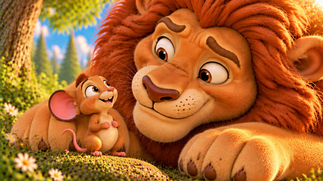 Scene 39 - The lion and the mouse