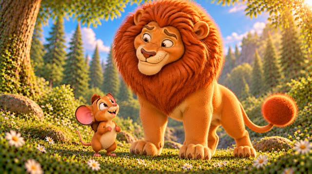 Scene 40 - The lion and the mouse