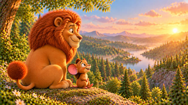 Scene 41 - The lion and the mouse