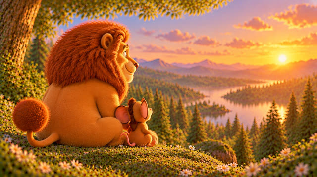 Scene 42 - The lion and the mouse